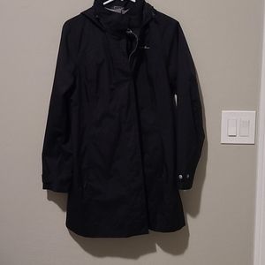 Women's long length rain jacket